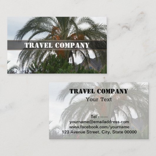 Reisbedrijf Visitekaartje (Voorkant / Achterkant)