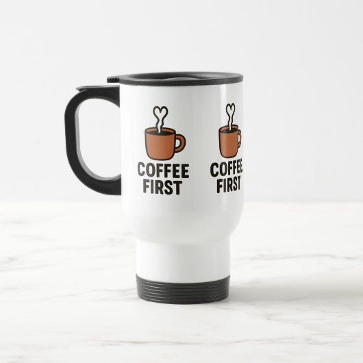 Reisbeker 'Koffie Eerst' (Links)