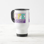 Reisbeker met een pro-life boodschap. (Voorkant links)