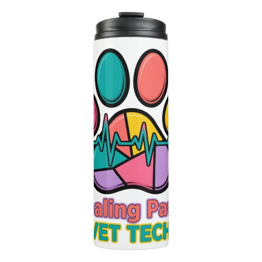 Reisbeker Tech Healing Paws Thermosbeker (Voorkant)