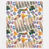 Reisbestemming Bangkok Patroon Fleece Deken (Voorkant)