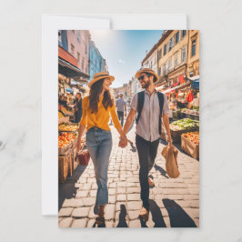 Reisbestemming bruiloft Bewaar de datum Kaart