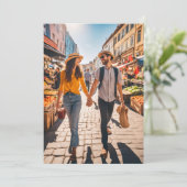 Reisbestemming bruiloft Bewaar de datum Kaart (Staand voorkant)