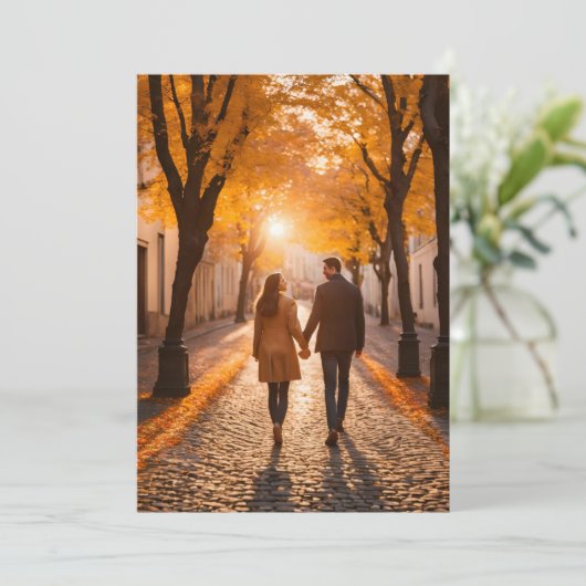 Reisbestemming bruiloft Bewaar de datum Kaart (Staand voorkant)