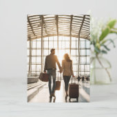 Reisbestemming bruiloft Bewaar de datum Kaart (Staand voorkant)