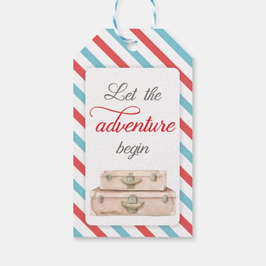 Reisbestemming Bruiloft Favor Bagage Gift Labels Cadeaulabel (Achterkant)