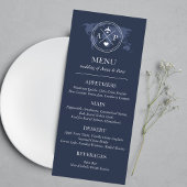 Reisbestemming Bruiloft Marine Blauw Paspoort Menu