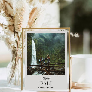 Reisbestemming Foto Elegant Modern Wedding Kaart