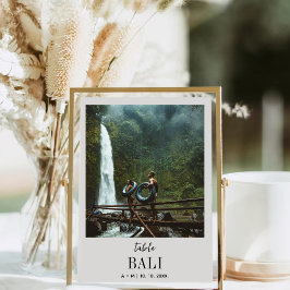 Reisbestemming Foto Elegant Modern Wedding Kaart