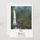 Reisbestemming Foto Elegant Modern Wedding Kaart (Achterkant)