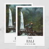 Reisbestemming Foto Elegant Modern Wedding Kaart (Voorkant / Achterkant)