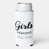 Reisbestemming Fun Matching Meiden Weekend Trip Seltzer Blikjeskoeler (Seltzer Achterkant)