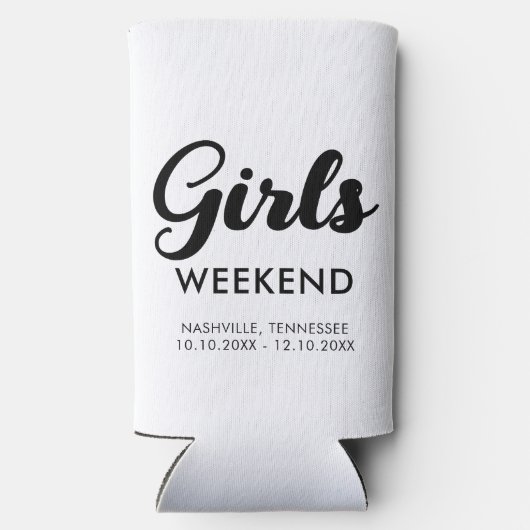 Reisbestemming Fun Matching Meiden Weekend Trip Seltzer Blikjeskoeler (Achterkant)