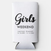 Reisbestemming Fun Matching Meiden Weekend Trip Seltzer Blikjeskoeler (Voorkant)