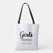 Reisbestemming Fun Matching Meiden Weekend Trip Tote Bag (Achterkant)