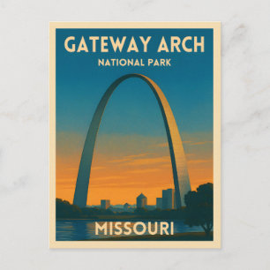 Reisbestemming Gateway Arch National Park Missouri Briefkaart