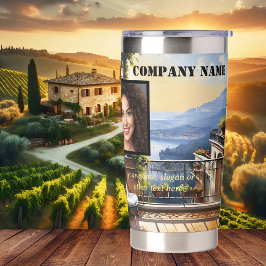 Reisbestemming Logo Foto Zakelijk Geïsoleerde Drinkbeker