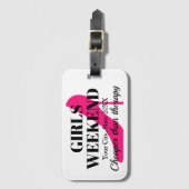 Reisbestemming op tophielen voor meisjes in het we bagagelabel (Voorkant (verticaal))