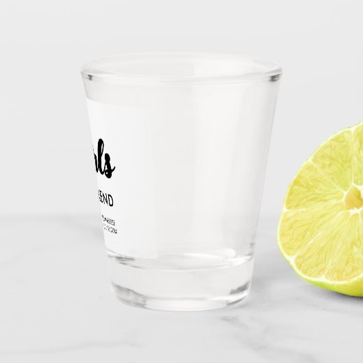 Reisbestemming Pret Matchen Meiden Weekend Trip Shot Glas (Rechts)