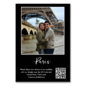 Reisbestemming QR-code voor het delen van foto's Kaart (Voorkant)