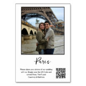 Reisbestemming QR-code voor het delen van foto's Kaart (Achterkant)