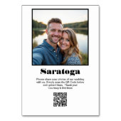 Reisbestemming QR-code voor het delen van foto's Kaart (Voorkant)