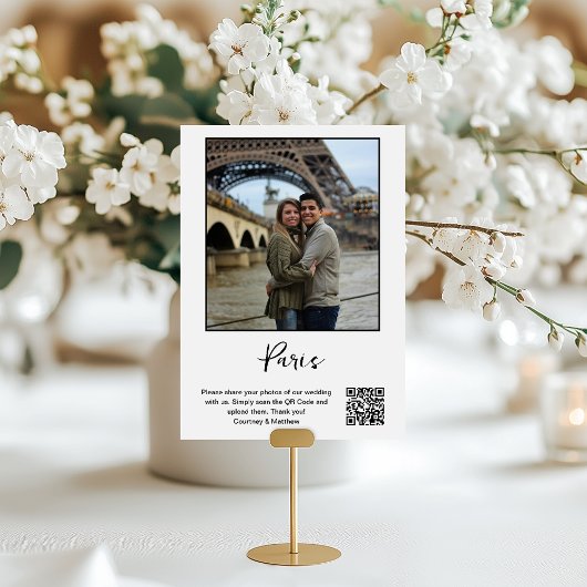 Reisbestemming QR-code voor het delen van foto's Kaart