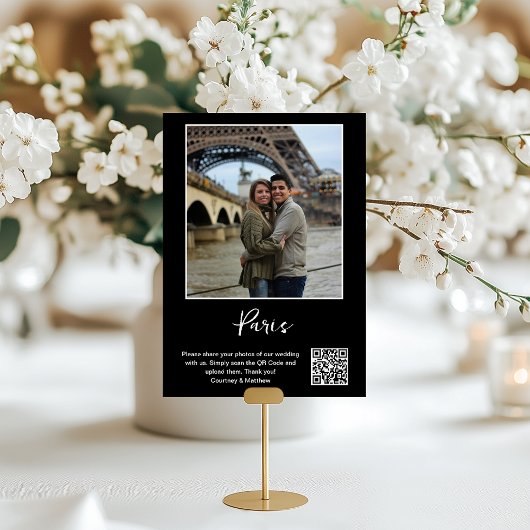 Reisbestemming QR-code voor het delen van foto's Kaart