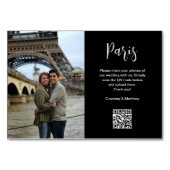 Reisbestemming QR-code voor het delen van foto's Kaart (Achterkant)