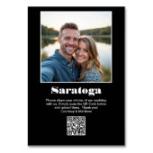 Reisbestemming QR-code voor het delen van foto's Kaart (Voorkant)