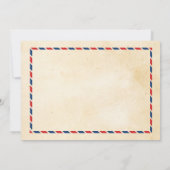 Reisbestemming Trouwvliegtuig Buitenland Kaart (Achterkant)