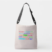 Reisbestemming Woordontwerp Crossbody Tas (Voorkant)