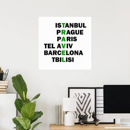 reisbestemmingen poster (Thuiskantoor)