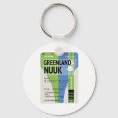 Reisbiljet Groenland Nuuk Sleutelhanger (Voorkant)