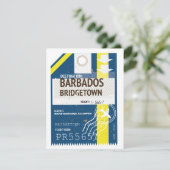 Reisbiljet van de Bridgetown Barbados (Staand voorkant)