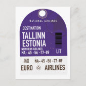 Reisbiljet van Tallinn Estland Briefkaart (Voorkant)