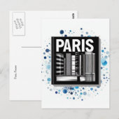 Reisboekenkast over Parijs Briefkaart (Voorkant / Achterkant)