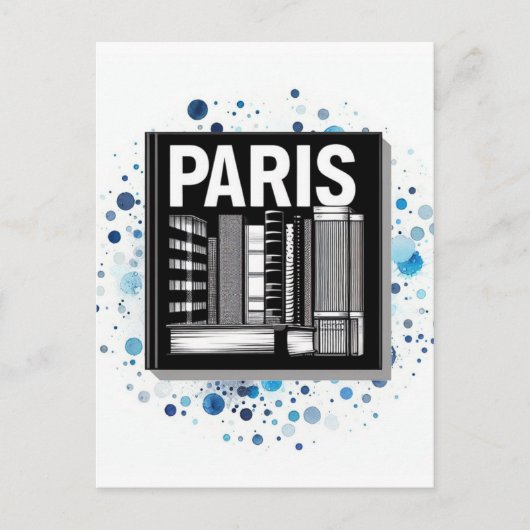 Reisboekenkast over Parijs Briefkaart (Voorkant)