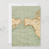 Reisbol Globe Koppel Shower Uitnodiging Vintage (Achterkant)