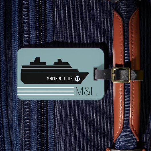 Reisboot Cruising gepersonaliseerd Bagagelabel (Voorkant Insitu 4)