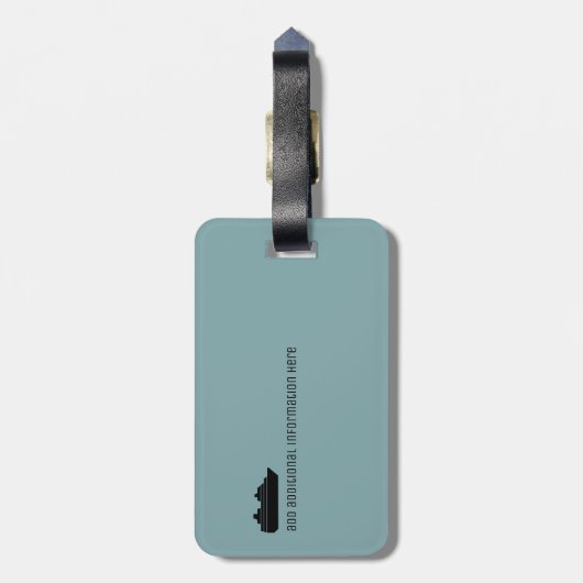 Reisboot Cruising gepersonaliseerd Bagagelabel (Achterkant verticaal)