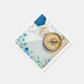 Reisbrug | Golden Compass Paper Napkin Servet (Hoek)