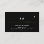 Reisbureau Black visitekaartje met Worldmap (Achterkant)