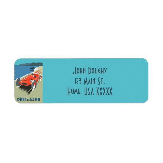  reisbureau Cote d'Azur Etiket (Voorkant)