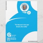 Reisbureau Flyer Blue Sjabloon (Achterkant)