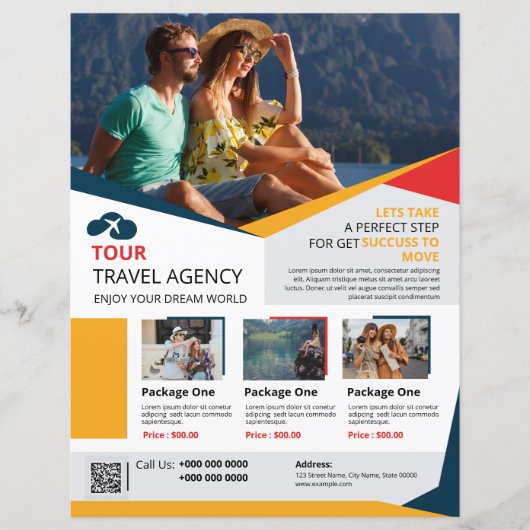 Reisbureau Flyer Sjabloon (Voorkant)