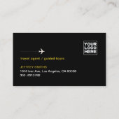 Reisbureau Guided Tours mosterd zwart Visitekaartje (Achterkant)