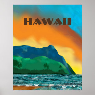  reisbureau Hawaii Poster