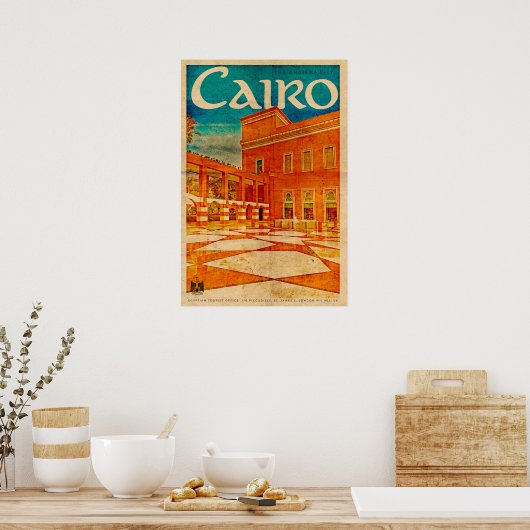  reisbureau in Caïro Poster (Keuken)