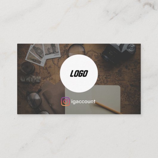 Reisbureau Logo Visitekaartje (Achterkant)